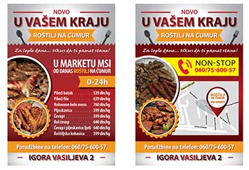Izrada flajera za roštilj na ćumur